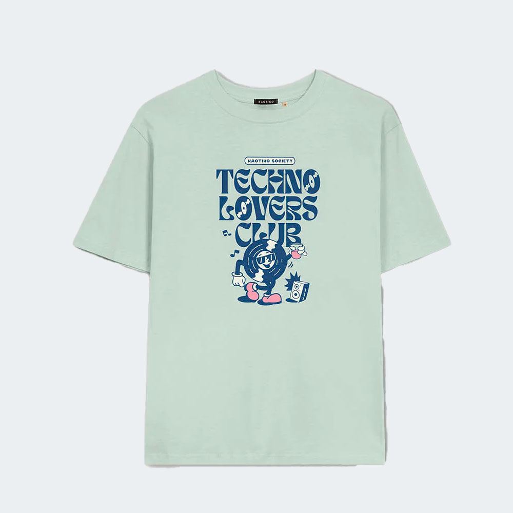 Camiseta KAOTIKO M/C WASHED TECHNO LOVERS CLUB AP0