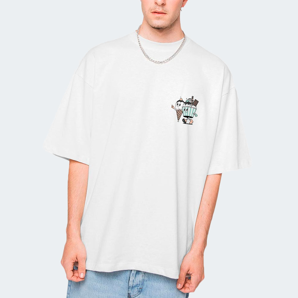 Camiseta KAOTIKO M/C WASHED ICE CREAM WHITE AQ020- - Imagen 2